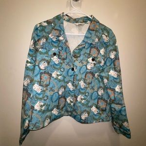 Thrifted Travel Cropped blazer